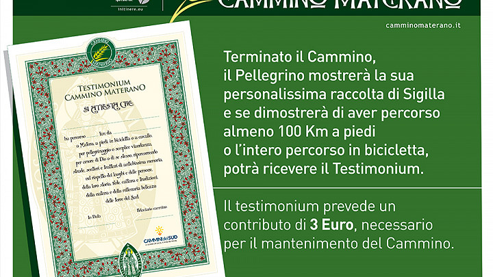 Il Testimonium del Cammino non sarà più spedito a casa